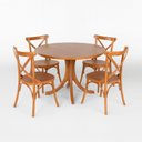 Ver imagem 7 de Kit 4 Cadeiras Madeira Sala de Estar Gourmet Katrina Paris