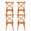 Ver imagem 1 de Kit 4 Cadeiras Madeira Sala de Estar Gourmet Katrina Paris