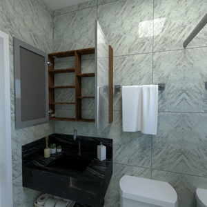 Armário para Banheiro Juranei Móveis 80x80 Cm