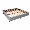 Ver imagem 1 de Base Cama Box na Caixa King Size 190x202 Desmontável Tecido Premium 100% Madeira Cinza Claro