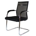 Ver imagem 3 de Kit 2 Cadeiras Interlocutor Mesh Fixa Preta W-122