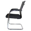 Ver imagem 5 de Kit 2 Cadeiras Interlocutor Mesh Fixa Preta W-122