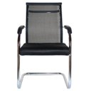 Ver imagem 2 de Kit 2 Cadeiras Interlocutor Mesh Fixa Preta W-122