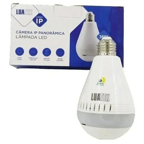 Câmera Lampada Wi-fi Infravermelho Alta Resolução 360 Graus