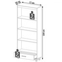 Ver imagem 4 de Estante para Livros 1 Gaveta 3 Prateleiras 100% Mdf Off White/gold C57 - Pradel