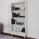 Ver imagem 1 de Estante para Livros 1 Gaveta 3 Prateleiras 100% Mdf Off White/gold C57 - Pradel