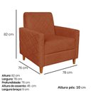 Ver imagem 3 de Poltrona Decorativa Paris 78 Cm Boucle 3303 Ezz