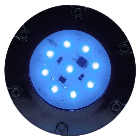 Mini Refletor Led Decorativo Econômico - Base Preta Azul - 110v