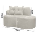 Ver imagem 4 de Sofá Orgânico Plaza 2 Lugares 145cm Bouclê - Sofa Store:bouclê Bege Marfim