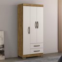 Ver imagem 1 de Guarda-Roupa 3 Portas 2 Gavetas Freijó/Off White NT5000 Notável Móveis