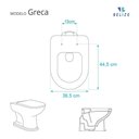 Ver imagem 3 de Assento Sanitario Poliester com Amortecedor Greca Bege Claro para Vaso Belize