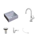 Ver imagem 2 de Kit Cuba Q32 Torneira 1198 Metal Válvula 1 Polegada Sifão Pvc Flexível Compace