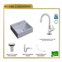 Ver imagem 3 de Kit Cuba Q32 Torneira 1198 Metal Válvula 1 Polegada Sifão Pvc Flexível Compace