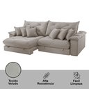 Ver imagem 6 de Sofá Ágata Veludo Dois Módulos de 120cm B25 Meu Sofá Online