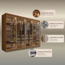 Ver imagem 5 de Guarda-Roupa Casal 8 Portas com 8 Portas Reflecta com LED Paris Yescasa