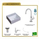 Ver imagem 3 de Kit Cuba Q32 Torneira 1198 Metal Válvula 1 Polegada Sifão Pvc Flexível Compace