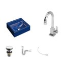 Ver imagem 2 de Kit Cuba Q32 Torneira Luxo 1195 Metal Válvula Click 1 Polegada G Sifão Pvc Flexível Compace
