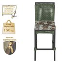 Ver imagem 4 de Mesa Bistrô e 4 Banquetas Roma Preta Corda Estofado 6 Trama Verde