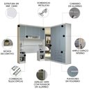 Ver imagem 2 de Guarda Roupa Solteiro Modulado Cp04 Taiga Branco/grey L01 - Mpozenato