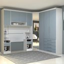 Ver imagem 1 de Guarda Roupa Solteiro Modulado Cp04 Taiga Branco/grey L01 - Mpozenato