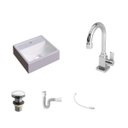 Ver imagem 2 de Kit Cuba Q32 Torneira Luxo 1195 Metal Válvula Click 1 Polegada G Sifão Pvc Flexível Compace