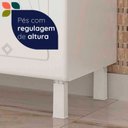 Ver imagem 6 de Balcão de Cozinha para Pia em Aço 5 Portas 2 Gavetas sem Tampo 200cm Star New Branco