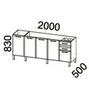 Ver imagem 5 de Balcão de Cozinha de Aço 5 Portas para Pia Star New
