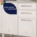 Ver mais imagens de Balcão de Cozinha para Pia em Aço 5 Portas 2 Gavetas sem Tampo 200cm Star New Branco
