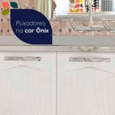 Ver mais imagens de Balcão de Cozinha para Pia em Aço 5 Portas 2 Gavetas sem Tampo 200cm Star New Branco