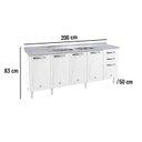 Ver imagem 3 de Balcão de Cozinha de Aço 5 Portas para Pia Star New