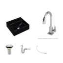 Ver imagem 2 de Kit Cuba Q32 Torneira Luxo 1195 Metal Válvula Click 1 Polegada G Sifão Pvc Flexível Compace