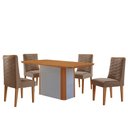 Ver imagem 2 de Mesa de Jantar Isadora 120cm Tampo Mdf Laminado com 4 Cadeiras Safira