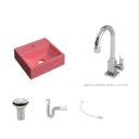 Ver imagem 2 de Kit Cuba Q32 Torneira Luxo 1195 Metal Válvula Click 1 Polegada G Sifão Pvc Flexível Compace