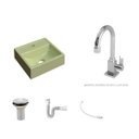 Ver imagem 2 de Kit Cuba Q32 Torneira Luxo 1195 Metal Válvula Click 1 Polegada G Sifão Pvc Flexível Compace