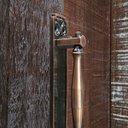 Ver imagem 6 de Puxador Duplo Strauss 250mm Cobre Antigo Porta Pivotante Correr Passagem Madeira Vidro Rústico