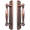 Ver imagem 1 de Puxador Duplo Strauss 250mm Cobre Antigo Porta Pivotante Correr Passagem Madeira Vidro Rústico