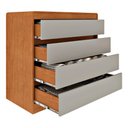 Ver imagem 4 de Cômoda com 4 Gavetas 91cm Multimóveis CR35475 Cinamomo/Off White