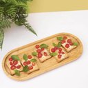 Ver imagem 5 de Bandeja Oval 24x11x1,5cm Bambu Lyor Nature Multiuso Petisqueira Buffet Mesa