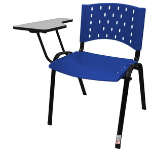 Cadeira Universitária Plástica Azul 10 Unidades - Ultra Móveis