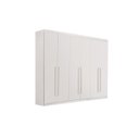 Ver imagem 1 de Guarda Roupa Casal 6 Portas 4 Gavetas Uberaba 100% Mdf 15mm - Valverde: Branco Neve