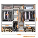 Ver imagem 4 de Guarda Roupa Casal 6 Portas 4 Gavetas Uberaba 100% Mdf 15mm - Valverde: Branco Neve