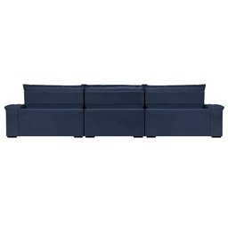 Sofá Retrátil e Reclinável 3,55m Molas Ensacadas Cama inBox Big Space com Bordado 3D Velusoft - 6