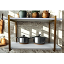 Ver imagem 3 de Nicho DUPLO metalon 110X20  BRANCO/DOURADO  METALICO 02