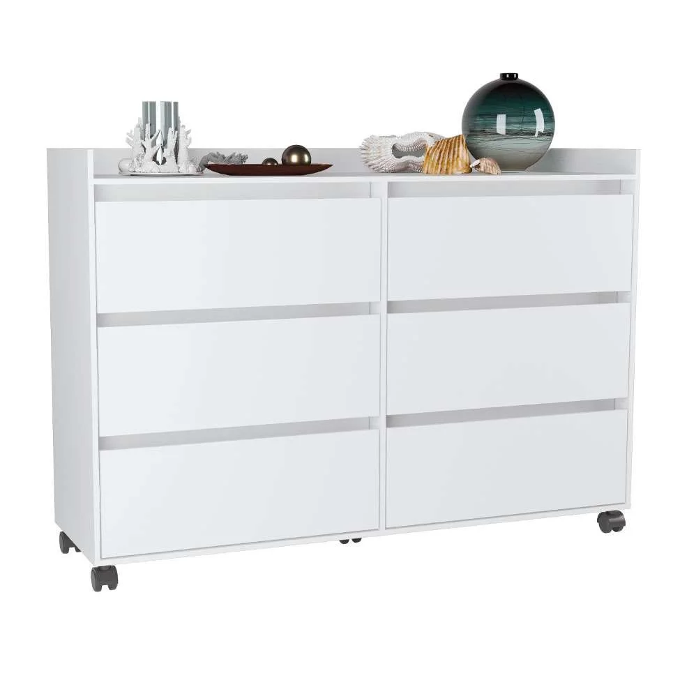 Cômoda 6 gavetas Prima Branco - Móveis Primus - 1