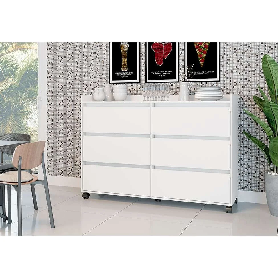 Cômoda 6 gavetas Prima Branco - Móveis Primus - 2