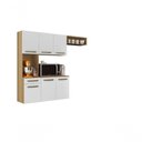 Ver imagem 4 de Cozinha Compacta Carol 6 Portas 1 Gaveta MDF 163cm Off White Aramóveis