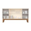 Ver imagem 6 de Buffet Layla Gold 4 Portas Tampo MDP com Ripado e Vidro Off White 150cm Casa 812