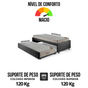 Ver imagem 6 de Bicama Box Solteiro Suede Preto 88x188 com Dois Colchões Airtech Molas Ensacadas Ortobom