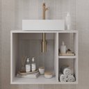 Ver imagem 4 de Gabinete para Banheiro 60cm com 1 Porta 2 Nichos e Cuba de Sobrepor Noruega