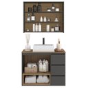 Ver imagem 4 de Gabinete de Banheiro 80cm Vitória com Espelheira e Cuba